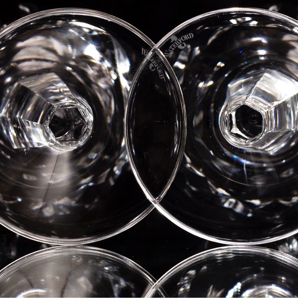 Waterford Crystal White Drinkware Set with Intricate Patterns - Picture 3 of 10